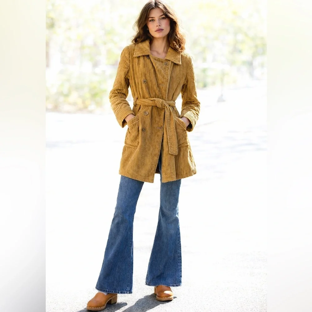Vintage tan Corduroy double breasted Jacket